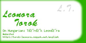 leonora torok business card